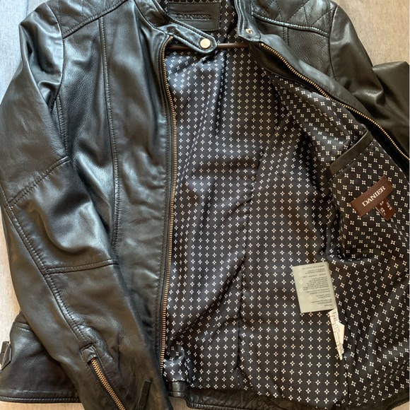 Danier Black Leather Jacket, size Small - Picture 3 of 4